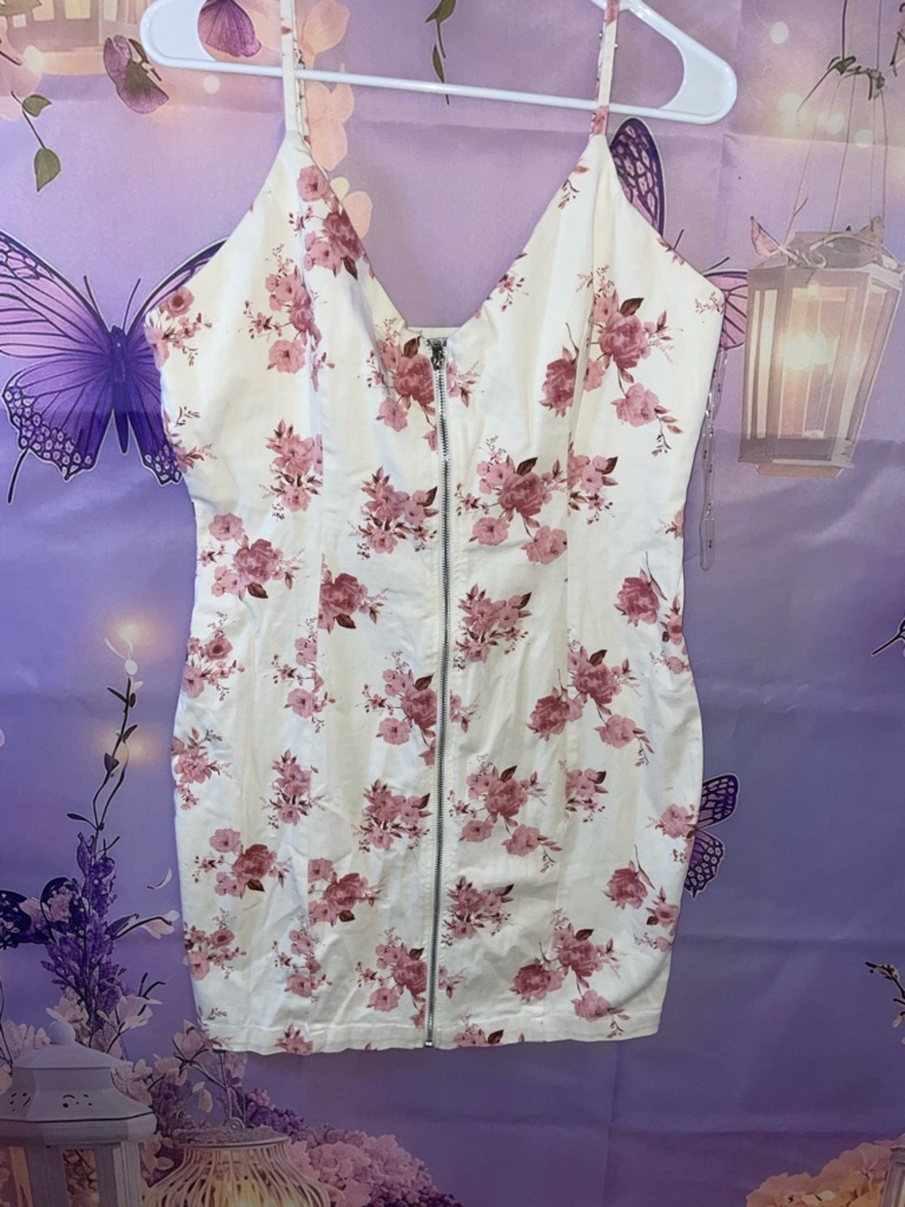 iris Pink Floral Mini Dress